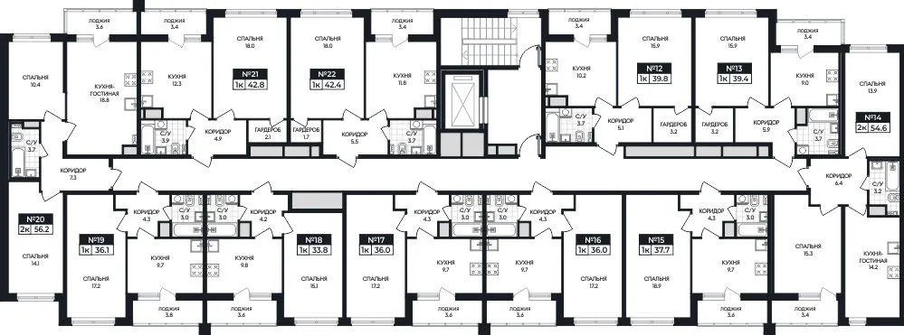 1-комнатная квартира, 37,7 м², 3/9 эт. в ЖК «Горизонт»