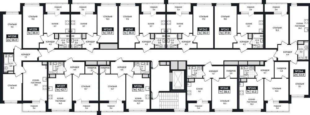 1-комнатная квартира, 37,8 м², 8/9 эт. в ЖК «Горизонт»