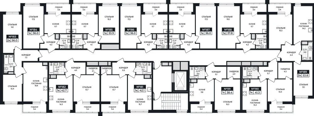 1-комнатная квартира, 38,4 м², 3/9 эт. в ЖК «Горизонт»