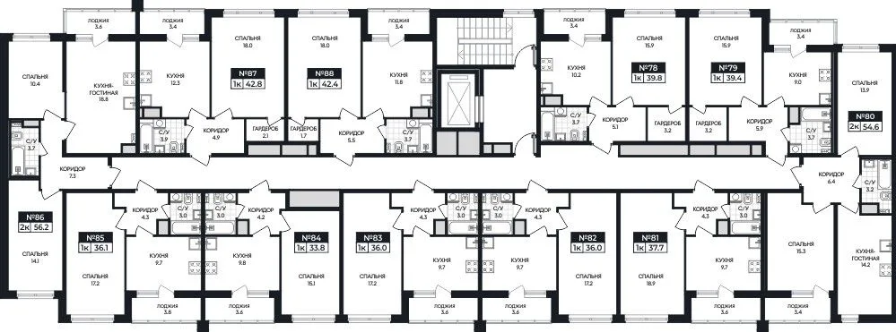 1-комнатная квартира, 33,8 м², 9/9 эт. в ЖК «Горизонт»